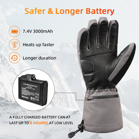 Savior Gants chauffants Upgraded 2.0- 7.4V Fast Charging,Touchscreen Compatible