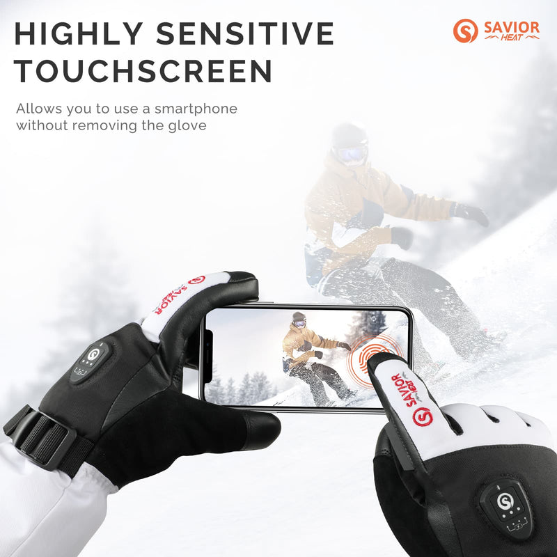Chargez l'image dans la visionneuse de la galerie, Savior Gants de Ski Chauffants 2.0 – Contrôle Bluetooth, Batterie 3000mAh à Charge Rapide, Étanches
