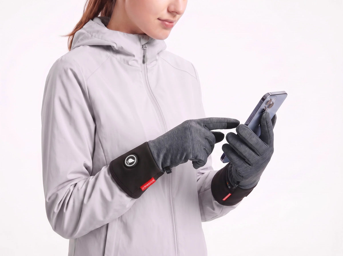 Compatibles écran tactile – sous-gants chauffants confort en mélange de laine Savior Heat