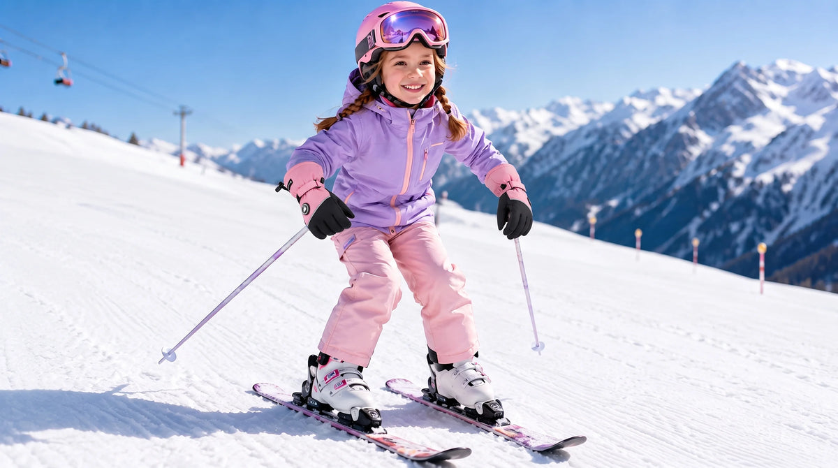 Vue détaillée des gants de ski chauffants légers enfant Savior Heat