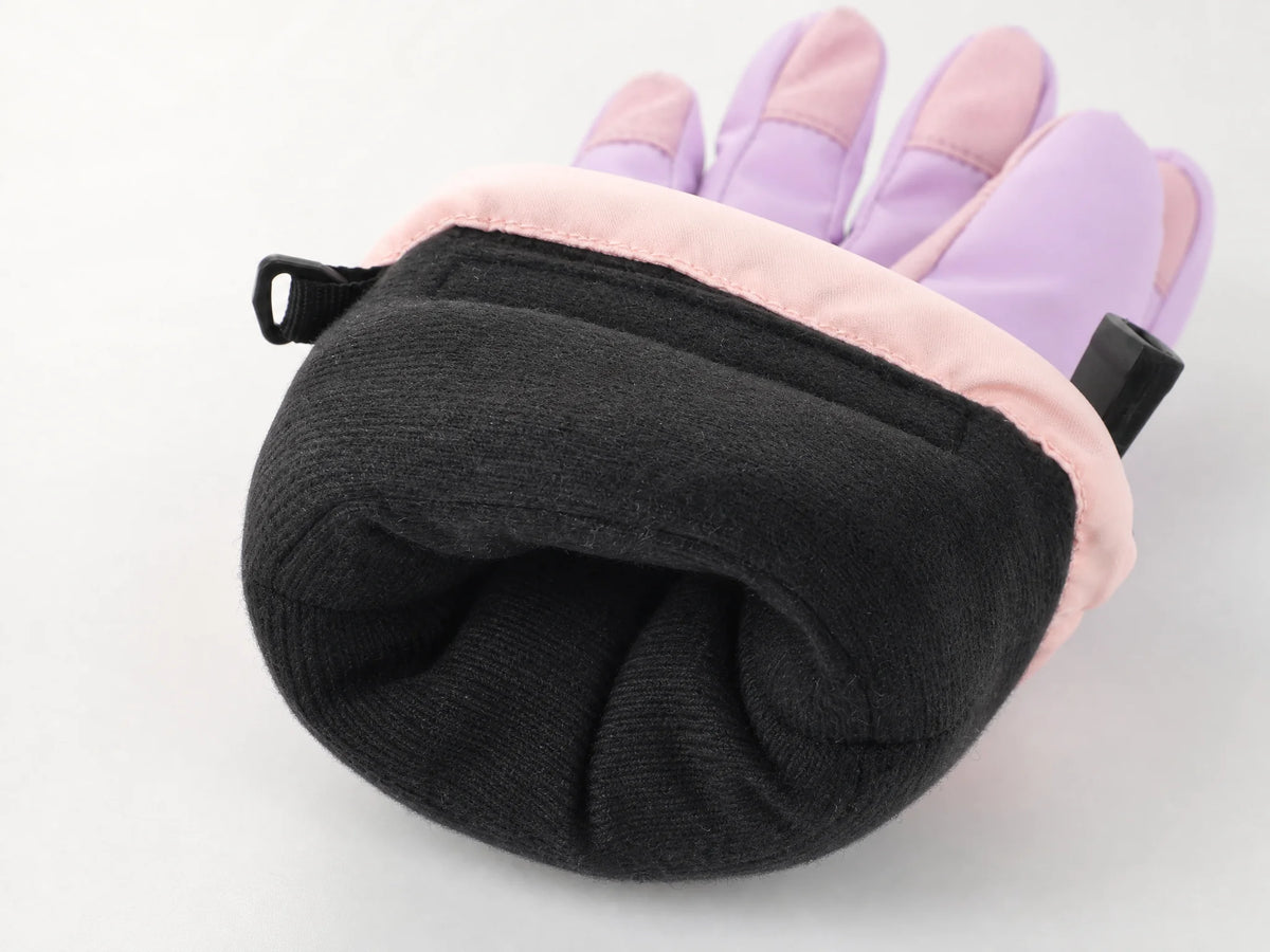 Confort doux et chaud – gants de ski chauffants enfant Savior Heat à motif ours