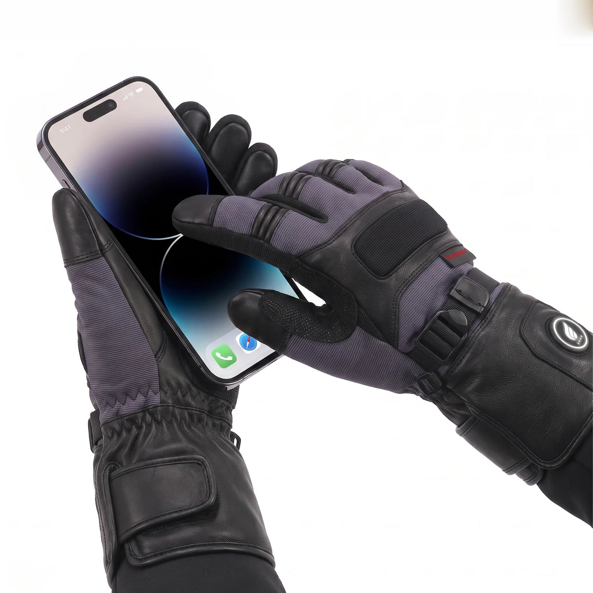 Gants de travail chauffants en cuir de chèvre – Pro Noir 06
