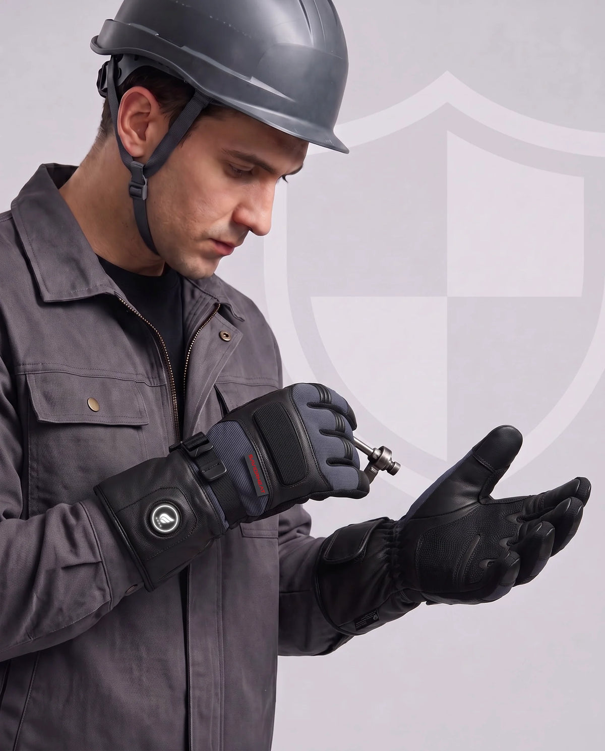Paume renforcée et antidérapante – gants de travail chauffants Savior Heat Pro noir