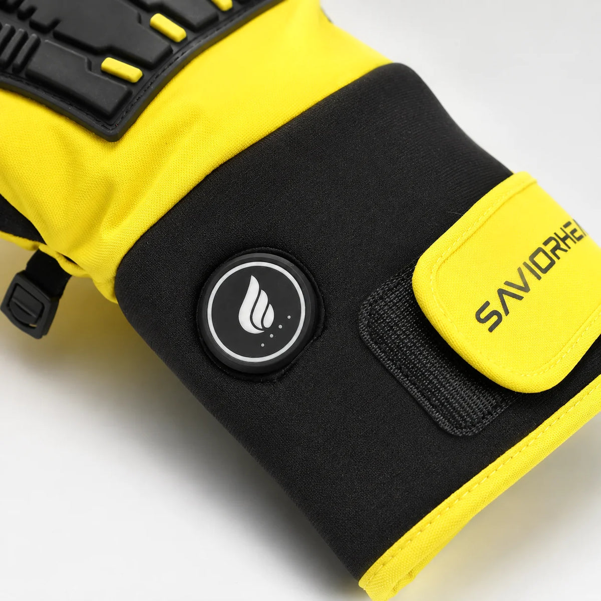 Gants de travail chauffants robustes – Manchette ajustable jaune haute visibilité 05