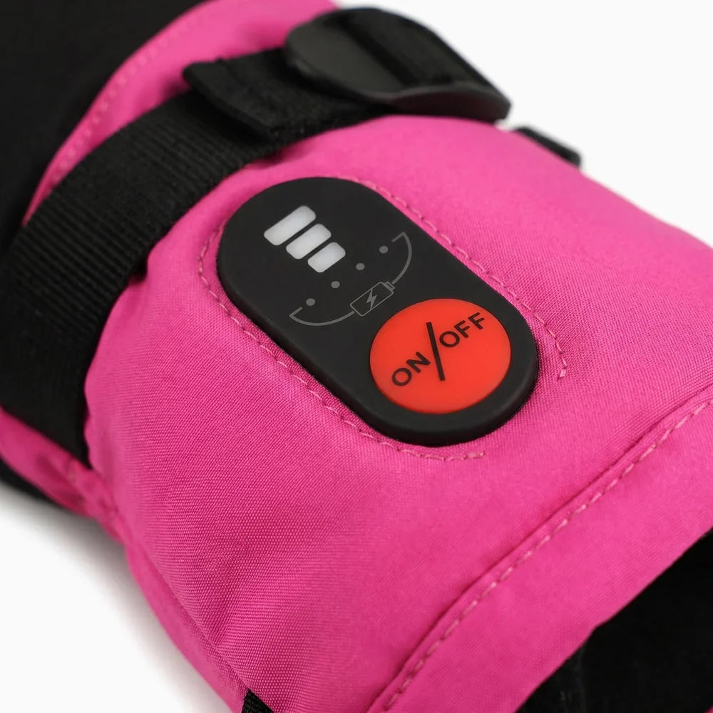 Commande de réglage de chaleur des gants chauffants hiver enfant