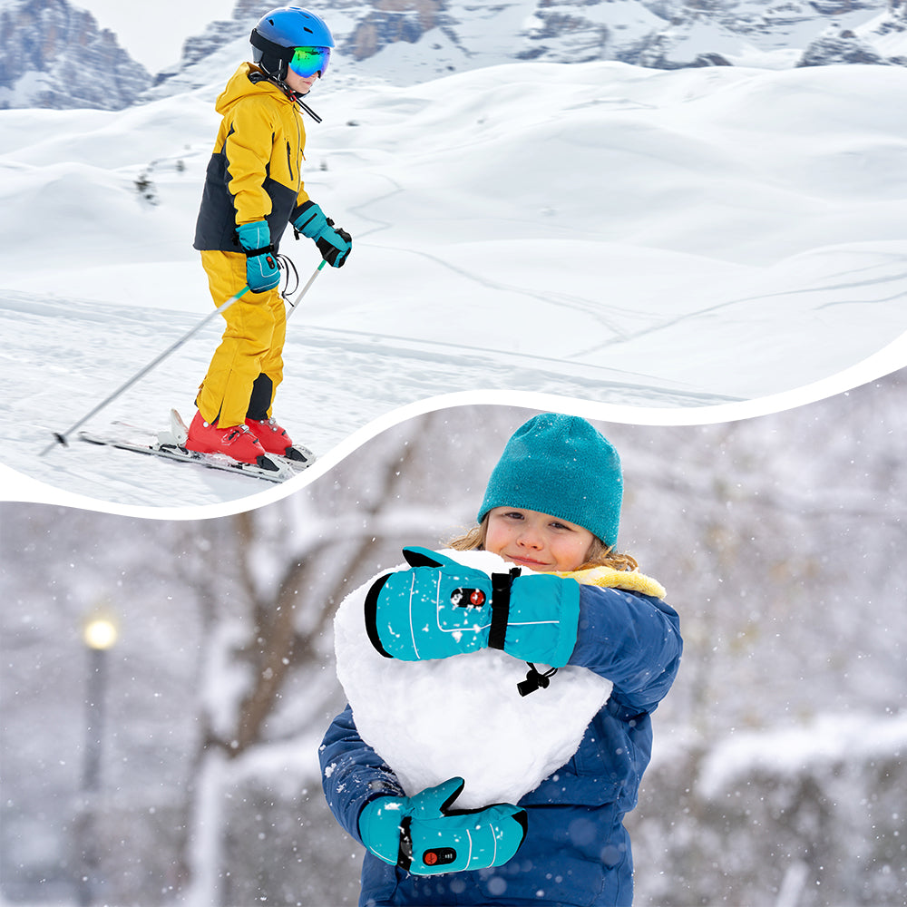 SAVIOR HEAT Gants Chauffants pour Enfants - Confort Chaleureux pour le Ski, le Patinage et les Activités Extérieures