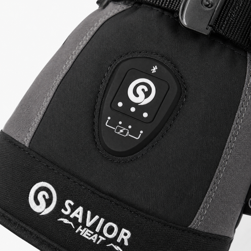 Load image into Gallery viewer, Savior Gants de Ski Chauffants 2.0 – Contrôle Bluetooth, Paume en Peau de Chèvre Imperméable