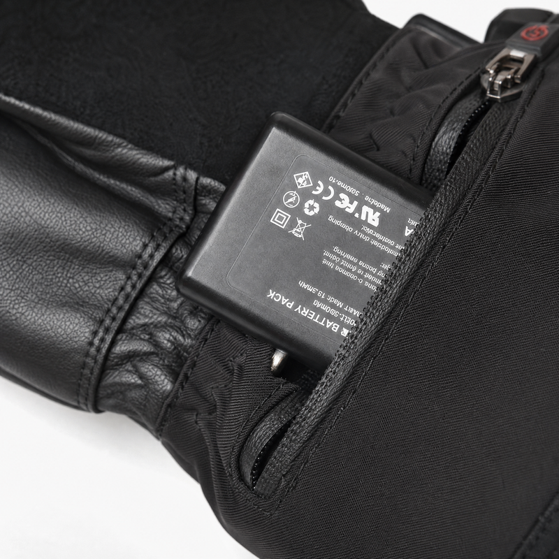 Load image into Gallery viewer, Savior Gants de Ski Chauffants 2.0 – Contrôle Bluetooth, Paume en Peau de Chèvre Imperméable