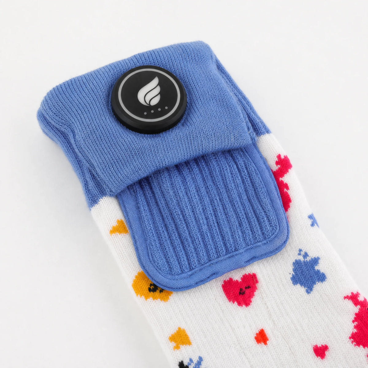 Chaussettes de ski chauffantes pour enfants – Motif monstre 04