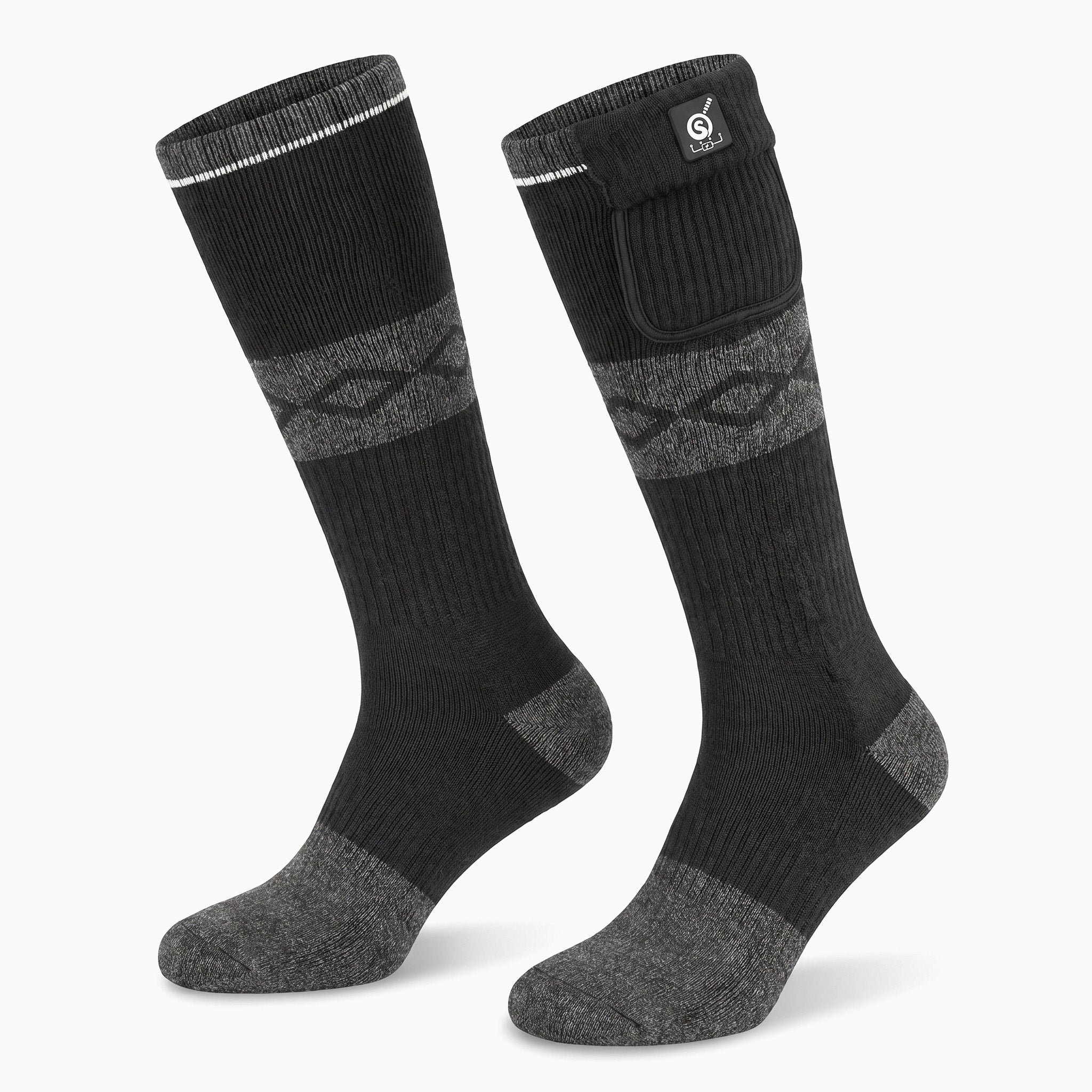 SS05B Chaussettes chauffantes Noir-Gris