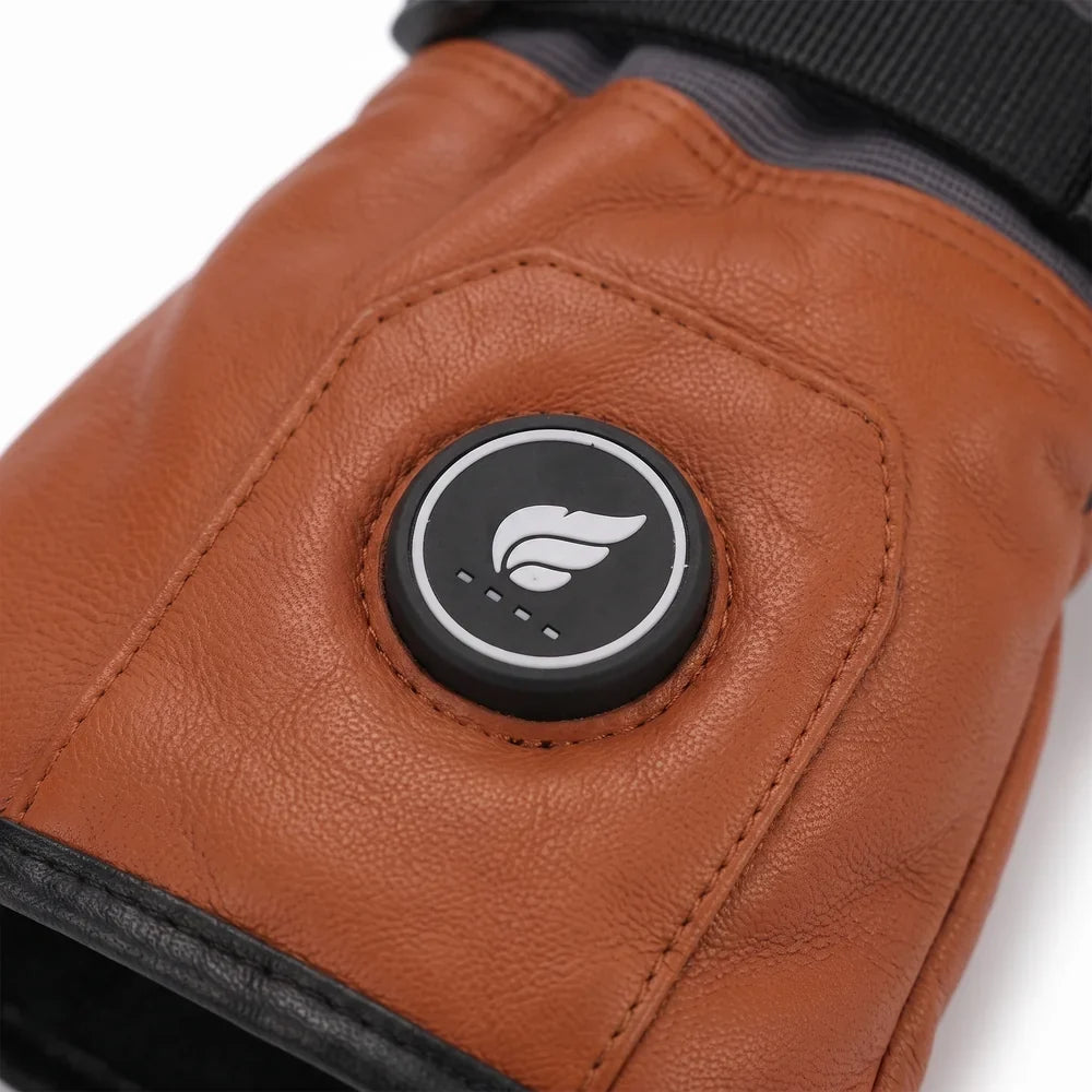 Savior Heat Goatskin Leather Heated Work Gloves - Classic Brown for heavy-duty work use