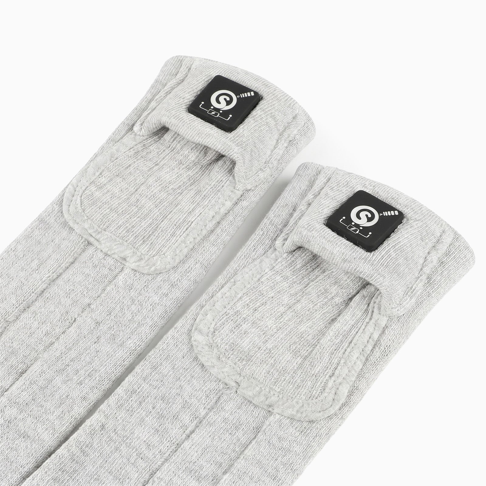 SS01G Chaussettes chauffantes coupe mi-haute gris