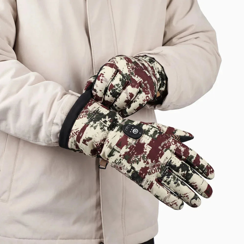 Savior Heat HUGP02FC Rock Camo Hunting Gloves 2.0 worn by model