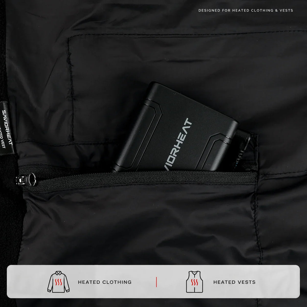 Batterie de rechange 6000mAh pour vêtements et gilets chauffants