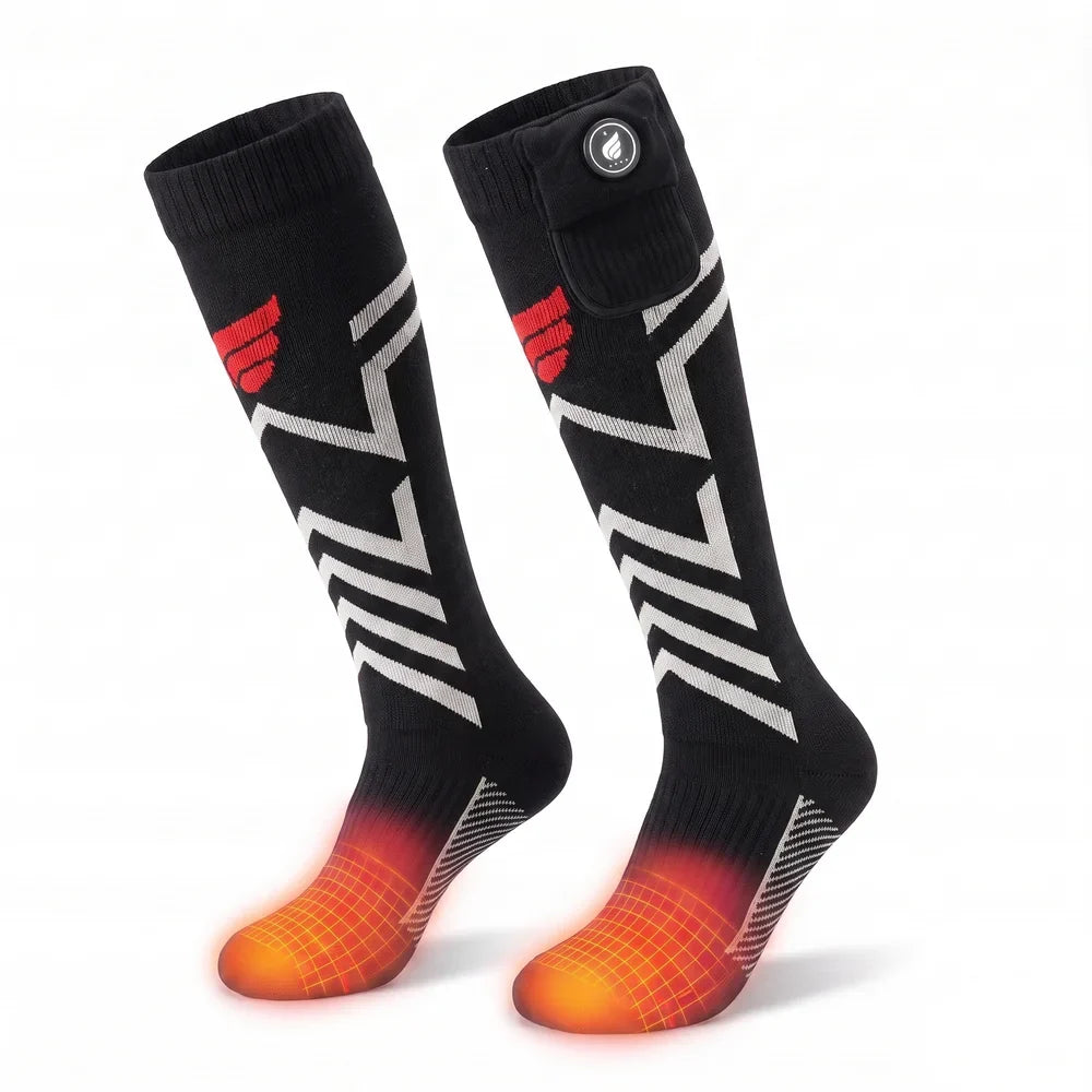 Heating zone coverage on Savior Heat Silverline All-Around Comfort Heated Ski Socks