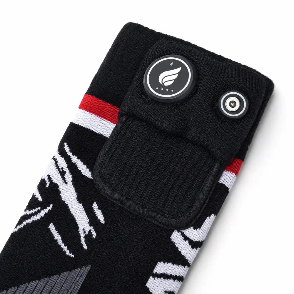 Savior Heat Magsnapic Charge Smart Heated Ski Socks featuring three-zone heating