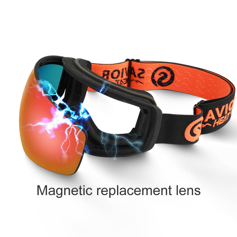 Load image into Gallery viewer, Orange Savior ski goggles 
