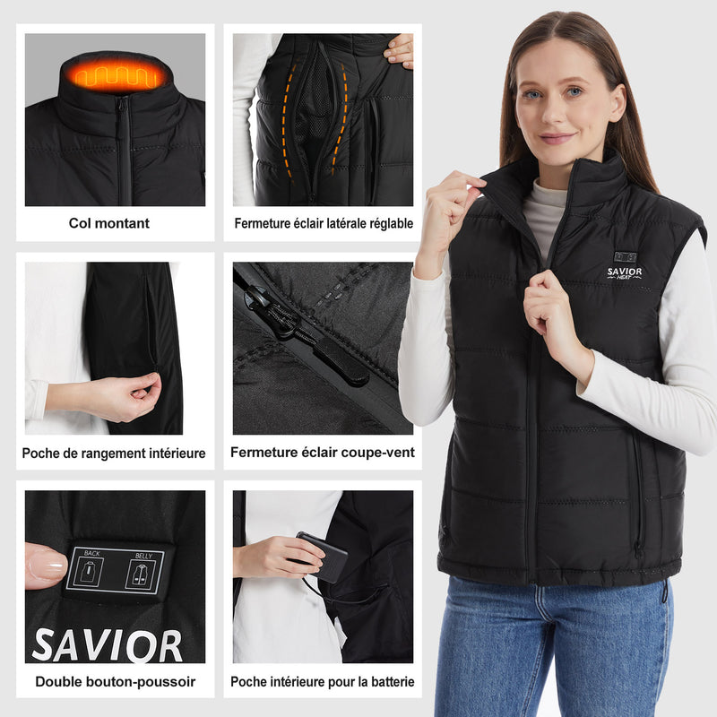 Chargez l&#39;image dans la visionneuse de la galerie, Gilet chauffant léger Savior Electric Women&#39;s
