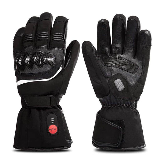 Savior Heated Gants de moto Doigt complet chauffant, écran tactile et prise renforcée