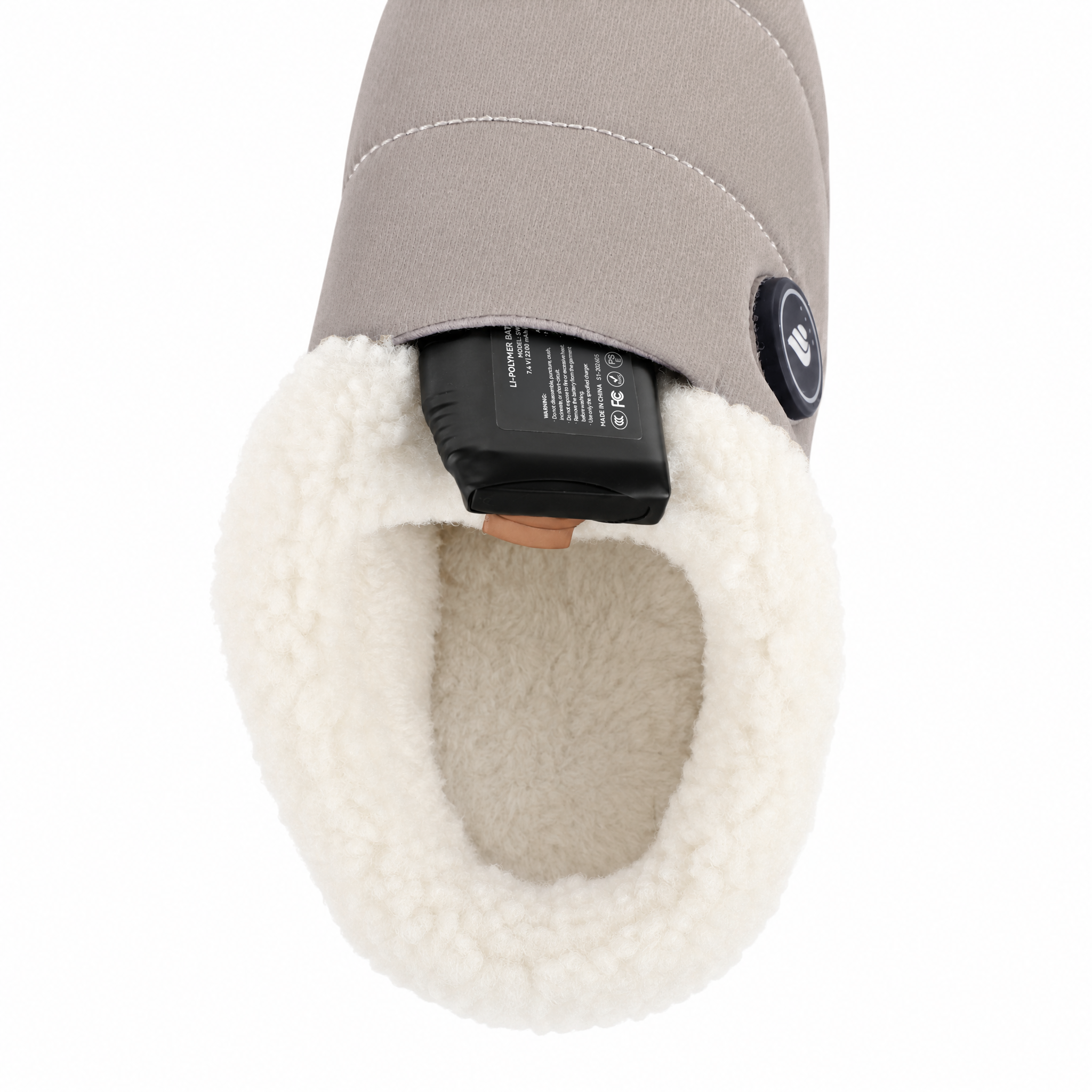 Chaussons Chauffants a Manchette Ajustable - Confort