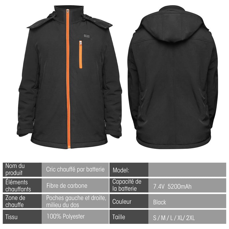 Chargez l&#39;image dans la visionneuse de la galerie, Veste isolée zippée orange pour hommes
