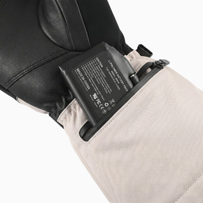 Savior Gants de Ski Chauffants 2.0 Contrôle Bluetooth, Doigts Pré-Courbés et Paume en Peau de Chèvre Imperméable