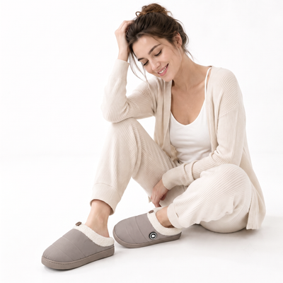 Chaussons Chauffants a Manchette Ajustable - Confort