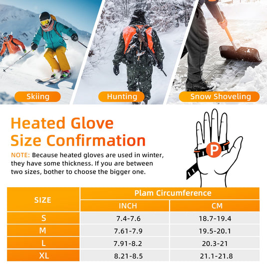 Gants chauffants Savior Upgraded 2.0- 7.4V Fast Charging, Touchscreen Compatible