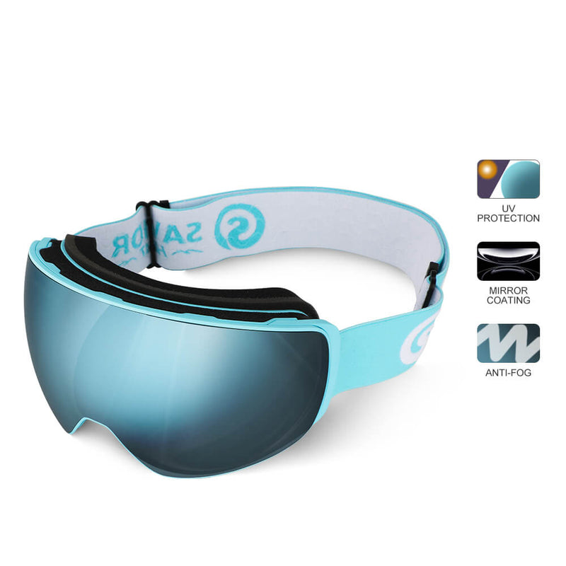 Load image into Gallery viewer, Blue Savior ski goggles 
