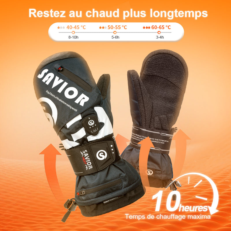 Chargez l&#39;image dans la visionneuse de la galerie, Gants Chauffants SAVIOR HEAT - Imperméables, Protection Absorbante des Chocs au Poignet - Contrôle de Température Ajustable &amp; Chaleur Durable
