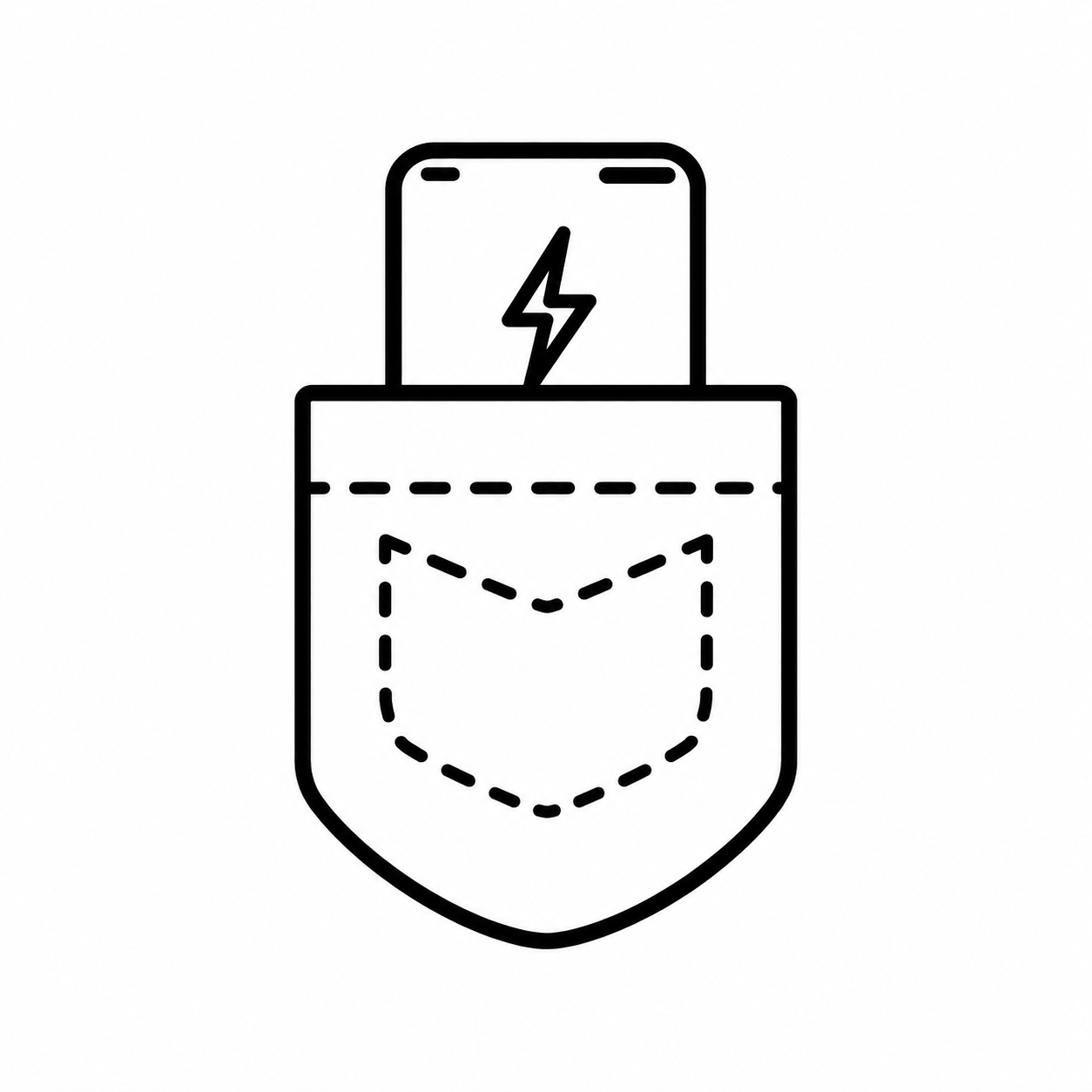 Poche batterie dissimulée