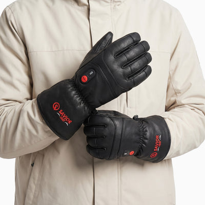 Gants Chauffants Cuir Veritable - Elegance & Chaleur