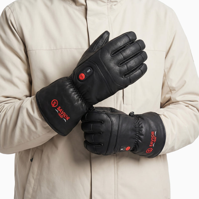 Chargez l'image dans la visionneuse de la galerie, S06 Gants chauffants en cuir
