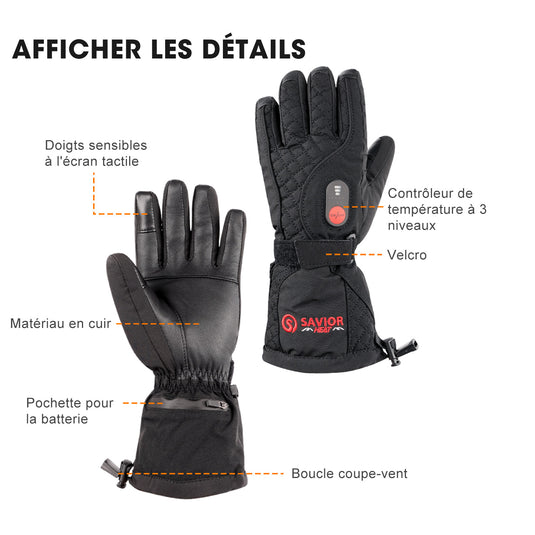 Savior Gants chauffants pour hommes et femmes pour les amateurs de plein air