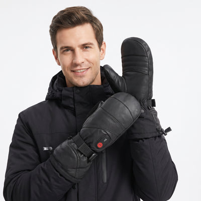 Moufles Chauffantes Cuir - Chaleur Enveloppante Premium