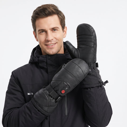 S38 Moufles chauffantes en cuir