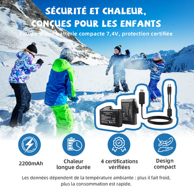 SAVIOR HEAT Gants Chauffants pour Enfants - Confort Chaleureux pour le Ski, le Patinage et les Activités Extérieures