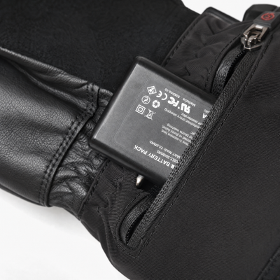 Savior Gants de Ski Chauffants 2.0 – Contrôle Bluetooth, Paume en Peau de Chèvre Imperméable