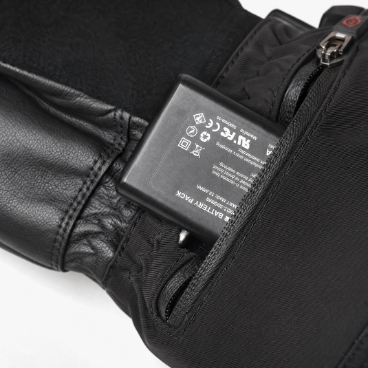 Savior Gants de Ski Chauffants 2.0 – Contrôle Bluetooth, Paume en Peau de Chèvre Imperméable