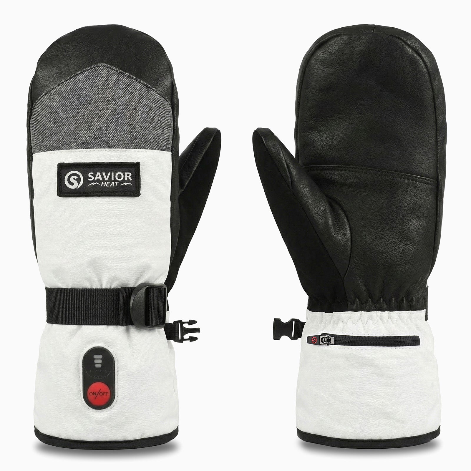 Moufles de Ski Chauffantes - Peau de Mouton Impermeable