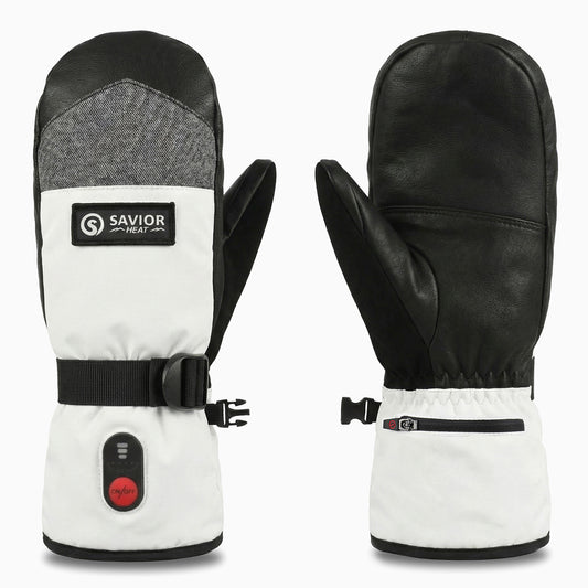 Savior moufles de ski chauffantes 2.0 3000mAh Battery Fast Charging Waterproof Sheepskin Material