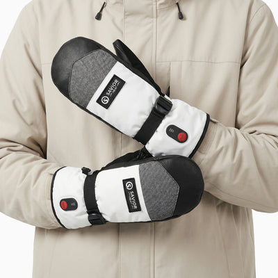 Moufles de Ski Chauffantes - Peau de Mouton Impermeable