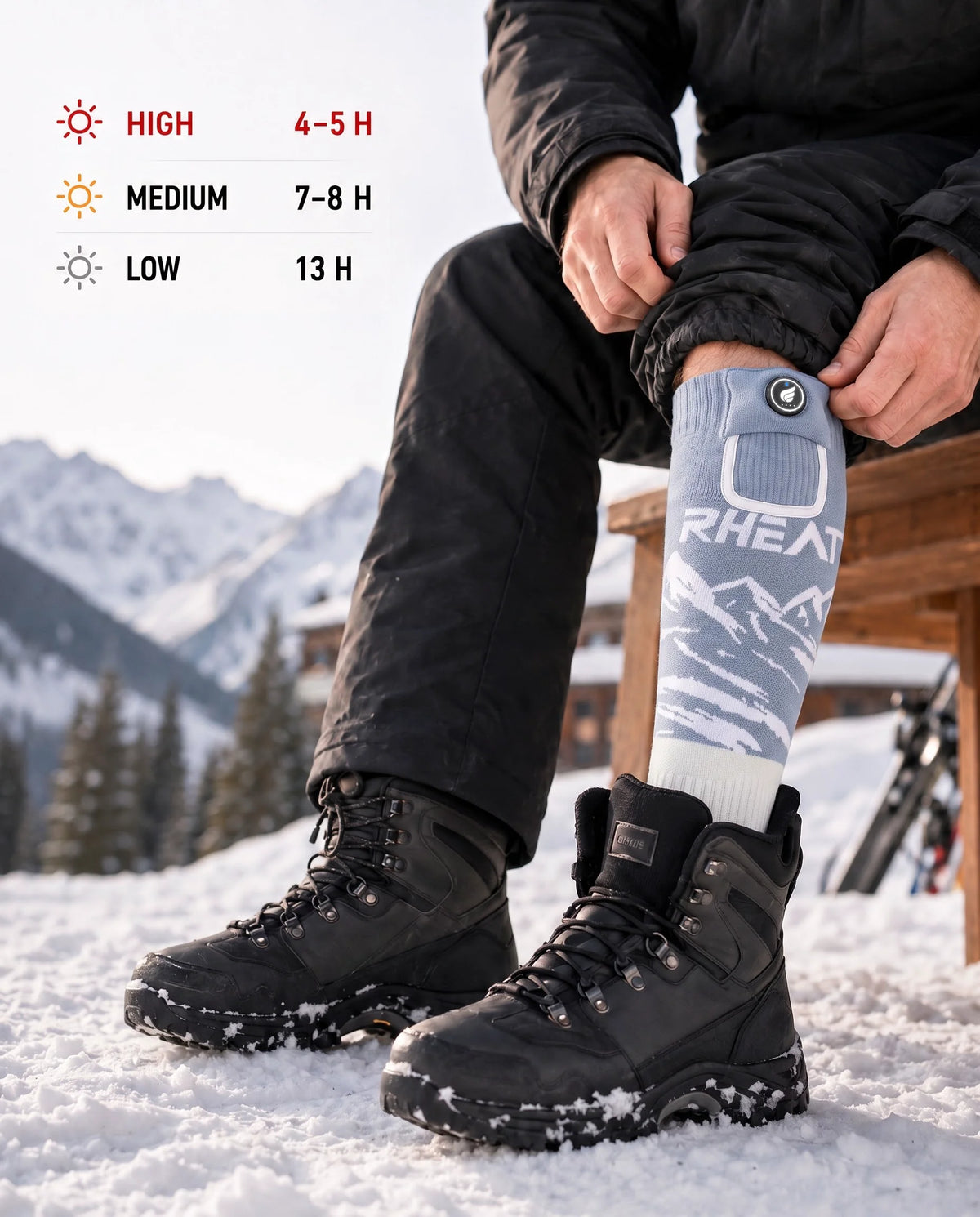 Lavables en machine – chaussettes chauffantes Heat-Transfer avec soutien plantaire Savior Heat