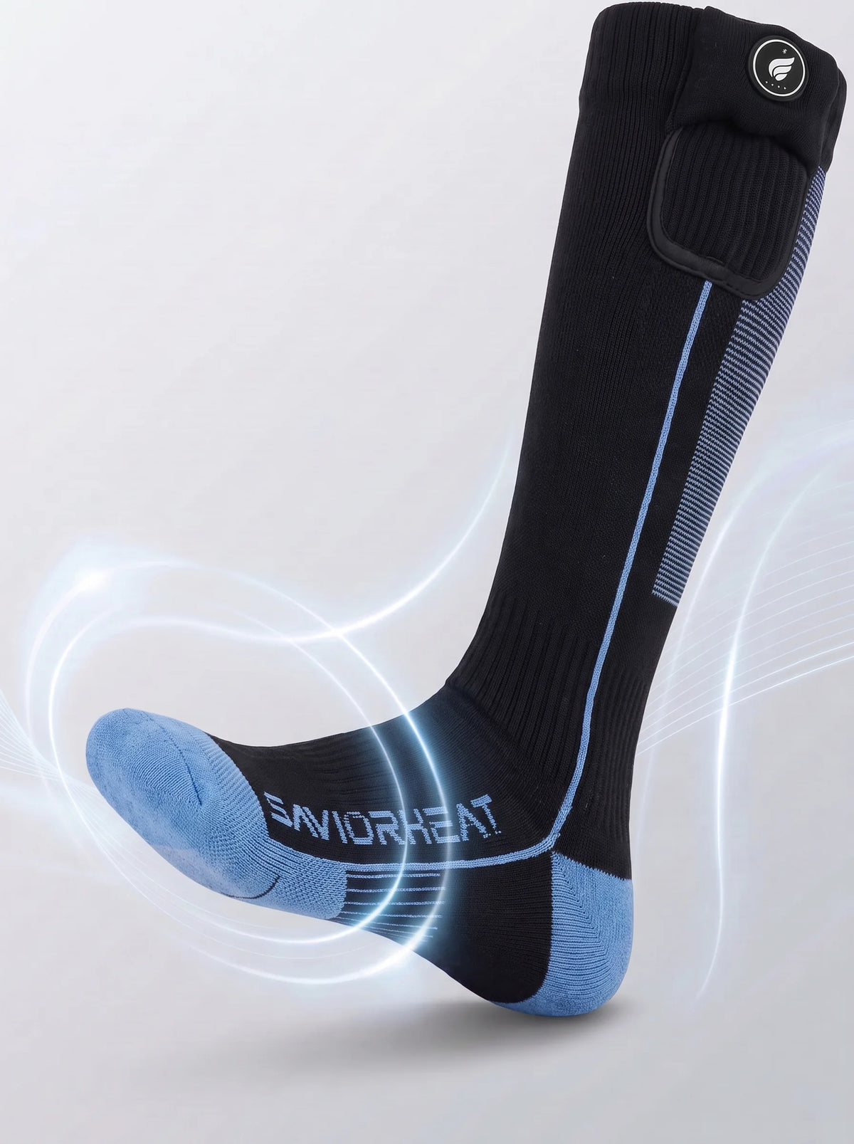 Chaleur ciblée aux orteils – chaussettes de ski chauffantes avec soutien plantaire Savior Heat