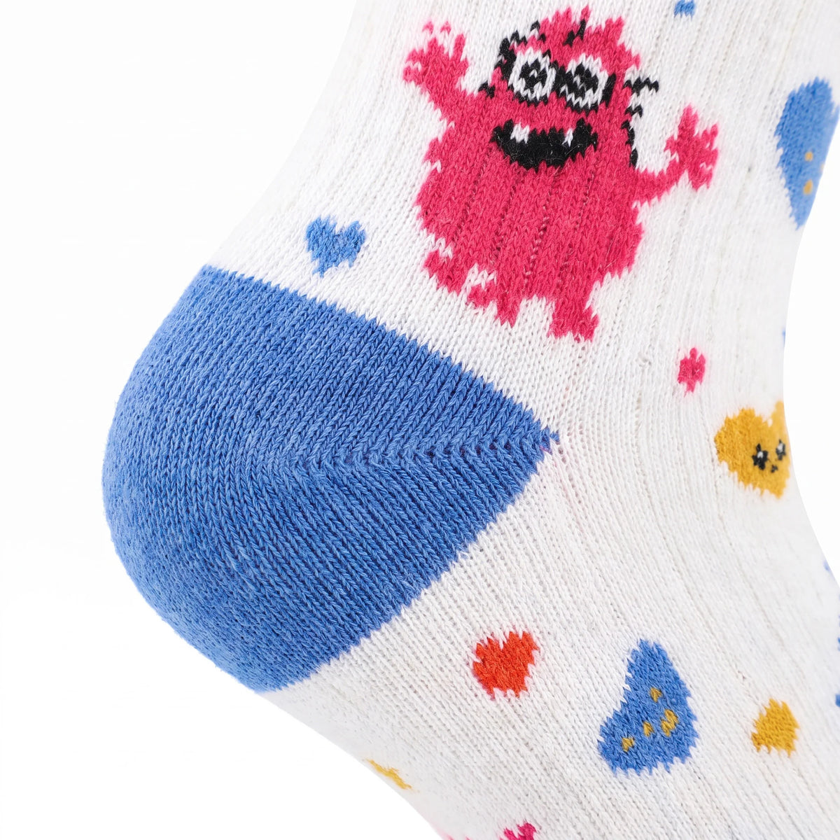 Chaussettes de ski chauffantes pour enfants – Motif monstre 03