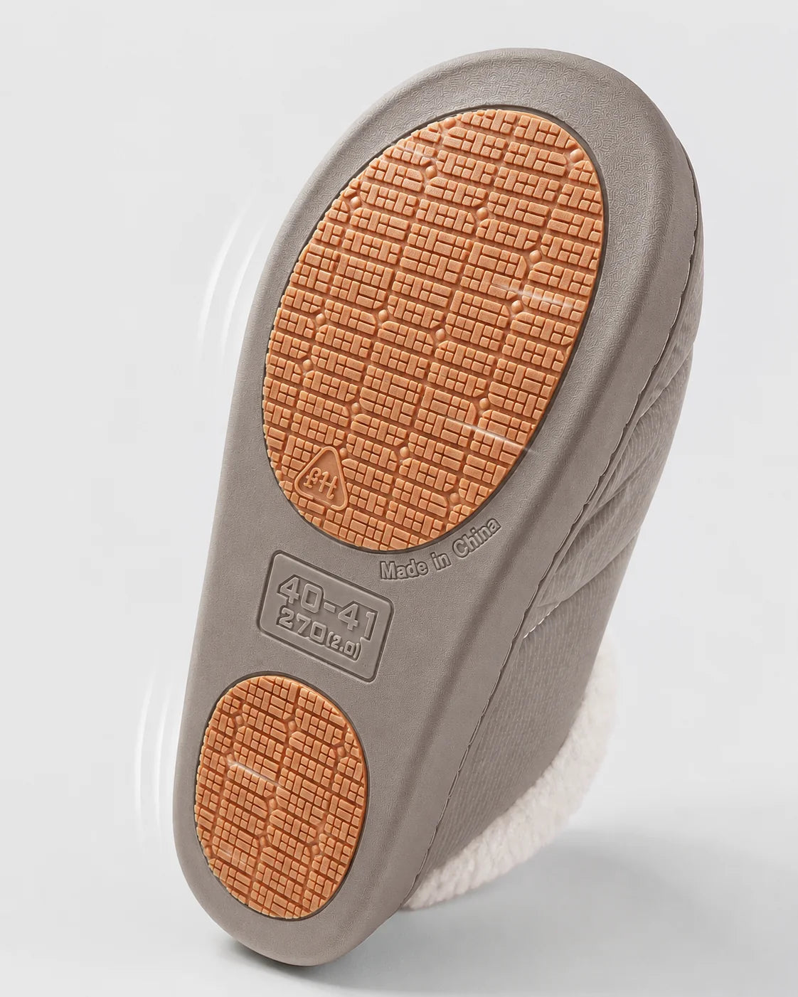 Chaussons chauffants à bord ajustable avec semelle TPR antidérapante pour une marche stable à l’intérieur
