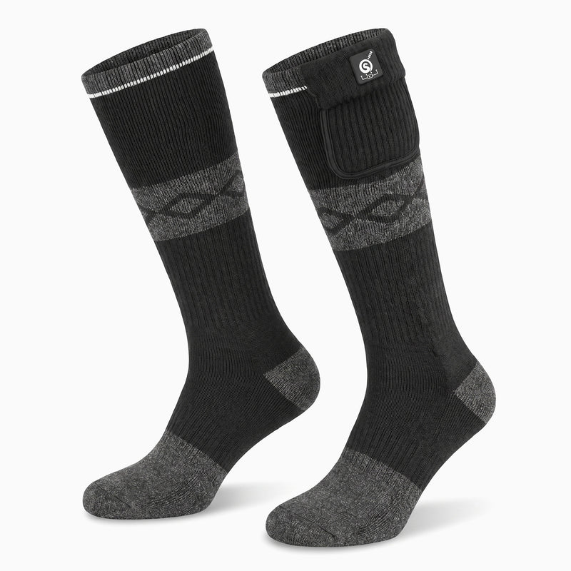 Chargez l'image dans la visionneuse de la galerie, SS05B Chaussettes chauffantes Noir-Gris
