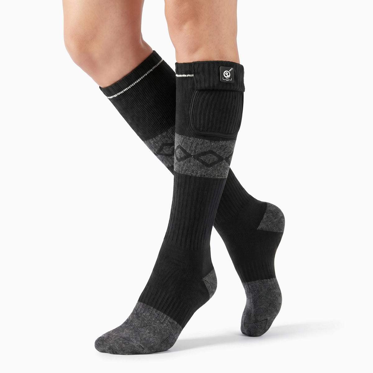 SS05B Chaussettes chauffantes Noir-Gris