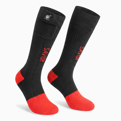 SS06R Chaussettes chauffantes rouge-noir