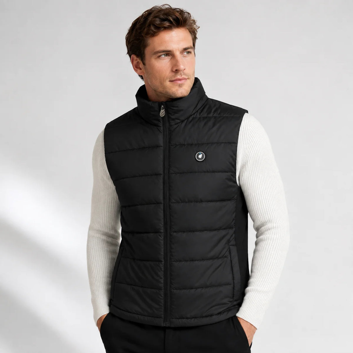 Gilet chauffant pour homme à côtés extensibles 01